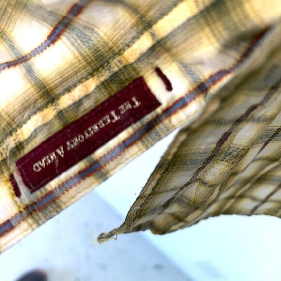 The Territory Ahead Shirt Mens Size Large L Pure Cotton Plaid Button Front Cuffs - Picture 9 of 12